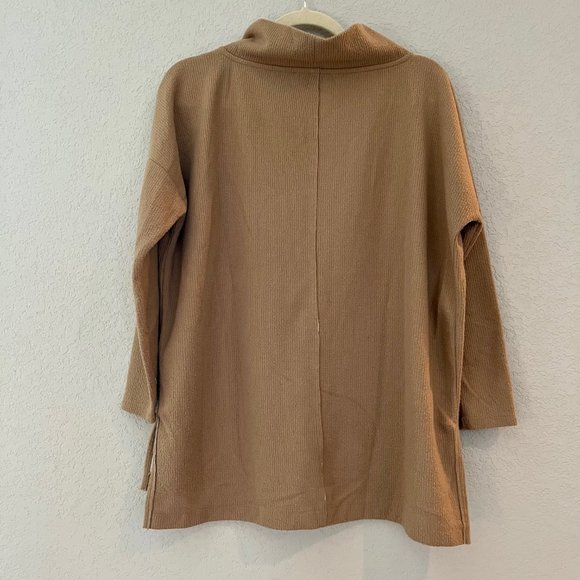 By Anthropologie oversized ribbed mock neck sweater tunic - Picture 2 of 5